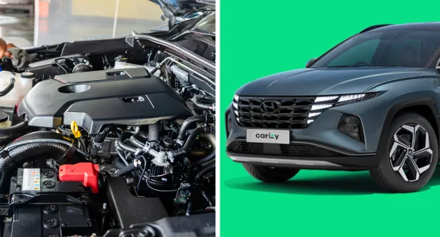 Image d'une voiture et de son moteur
